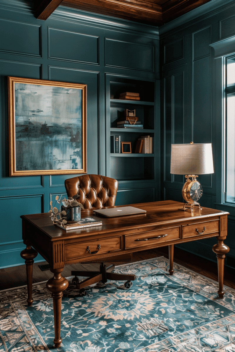 Teal Home Office