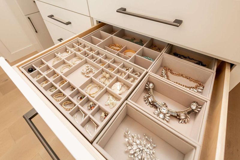 Lock-and-key jewelry drawers