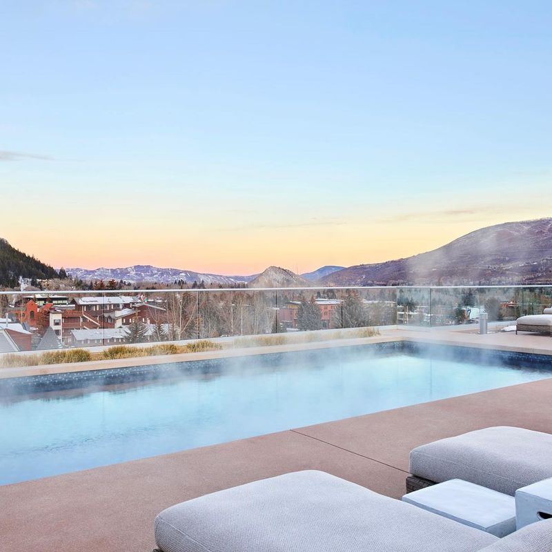 The Little Nell Rooftop Pool, Aspen, Colorado