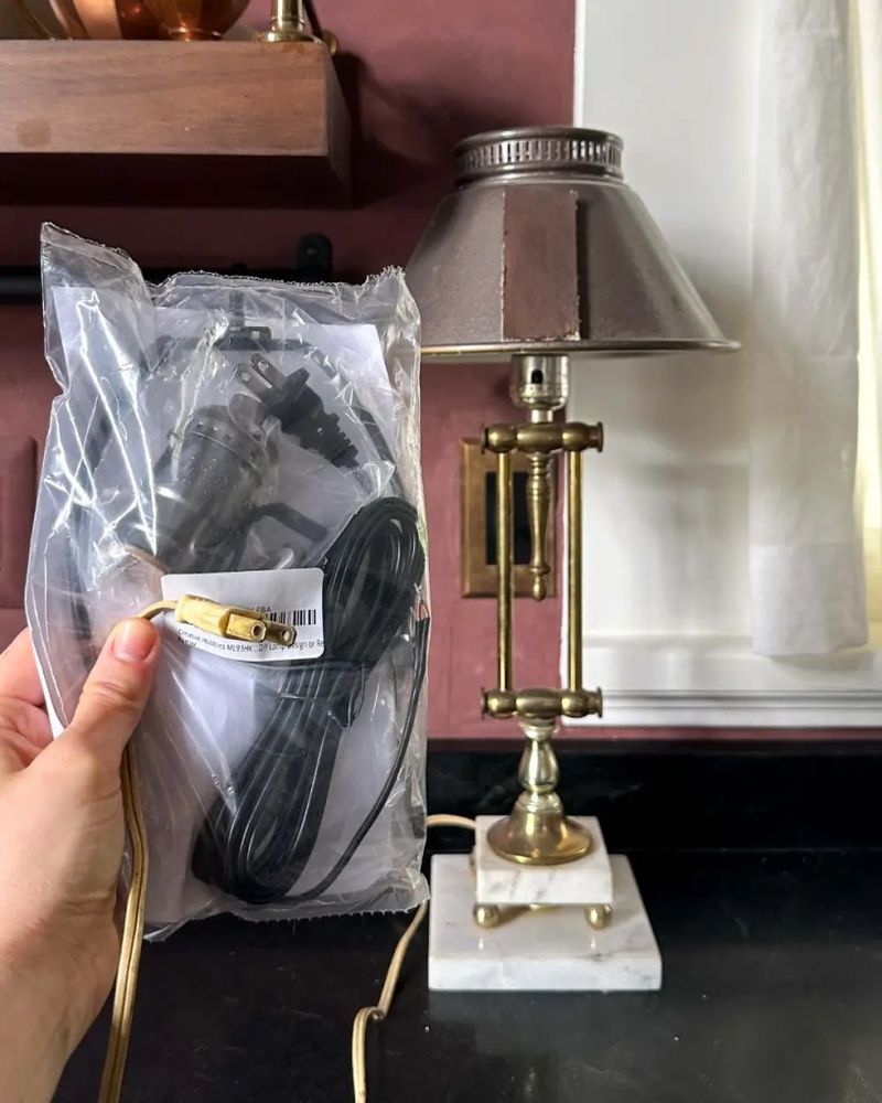 Vintage Lamps With Frayed Cords