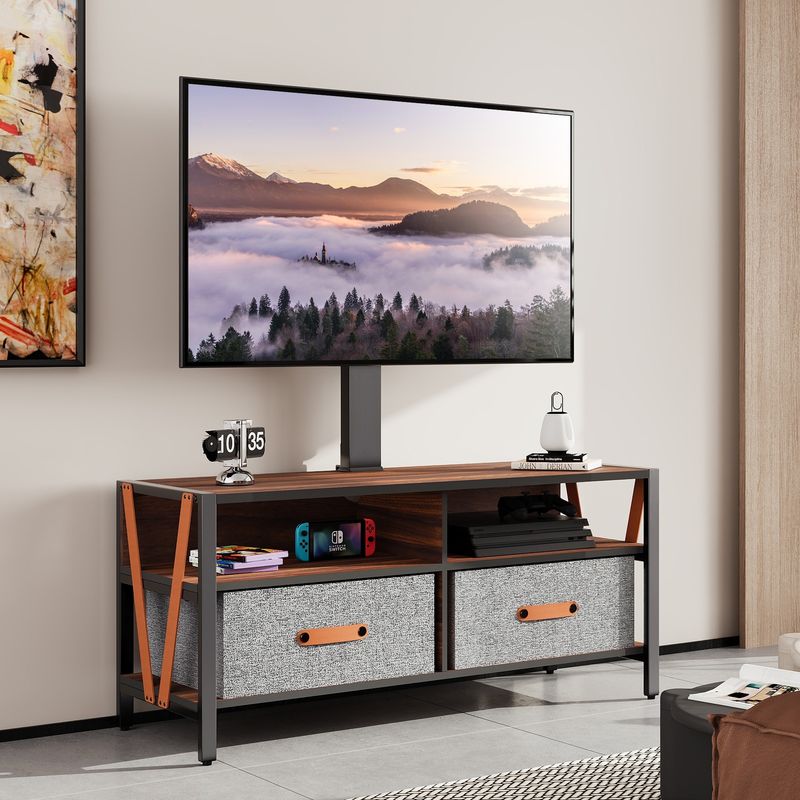 Media Cabinet With Rotating TV Mount