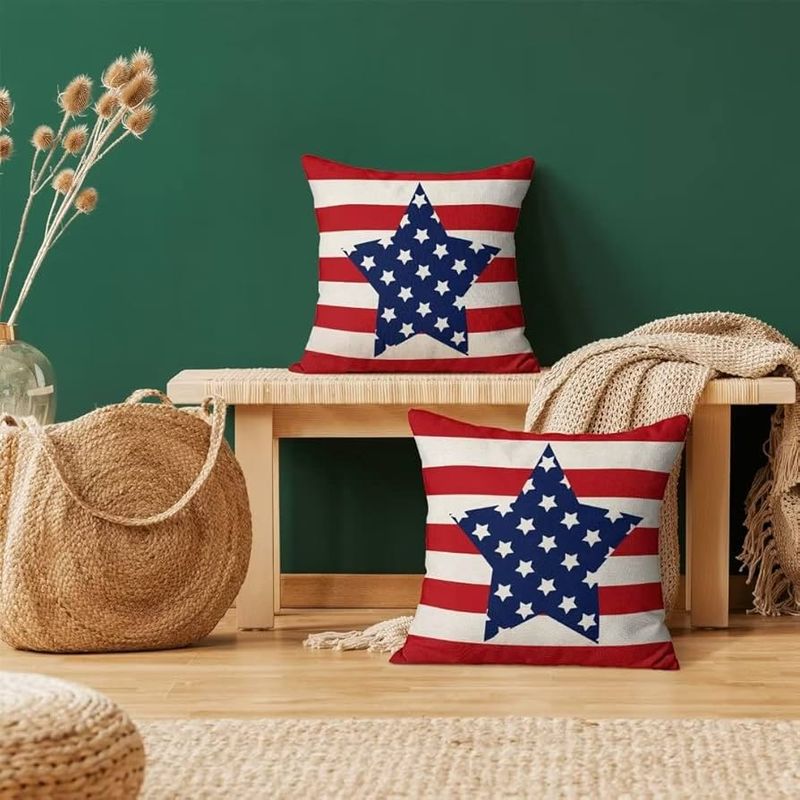 Star-Patterned Throw Pillows