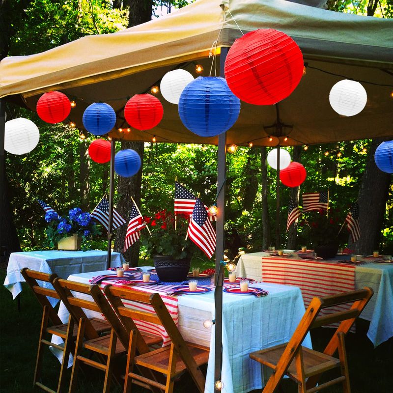 Layered Patriotic Lanterns