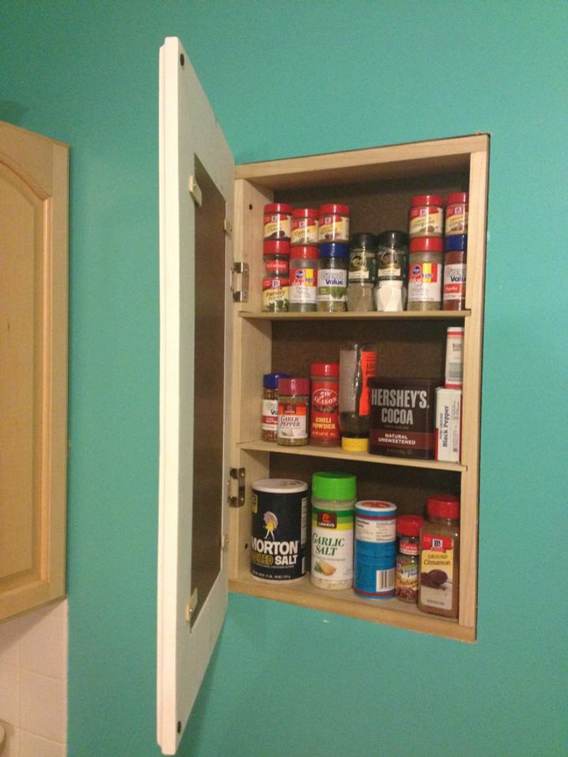 Convert A Medicine Cabinet Into A Spice Rack Surprise