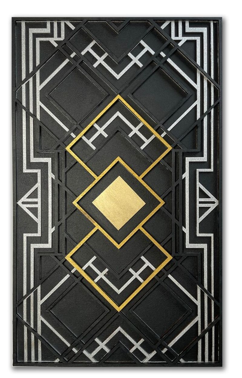 Metallic Inlaid Wall Panels