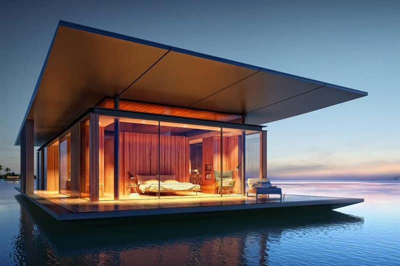 Floating Home with Panoramic Windows