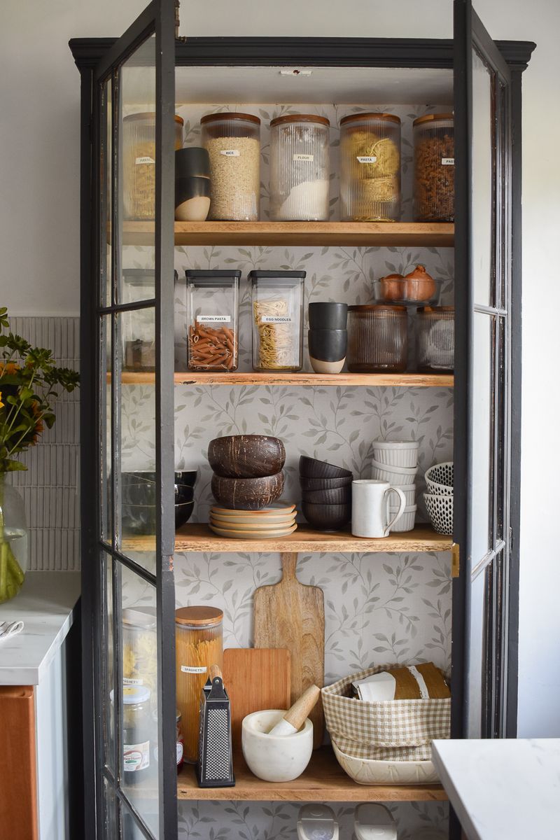 Converted Bookshelf Hutch with a Farmhouse Flair