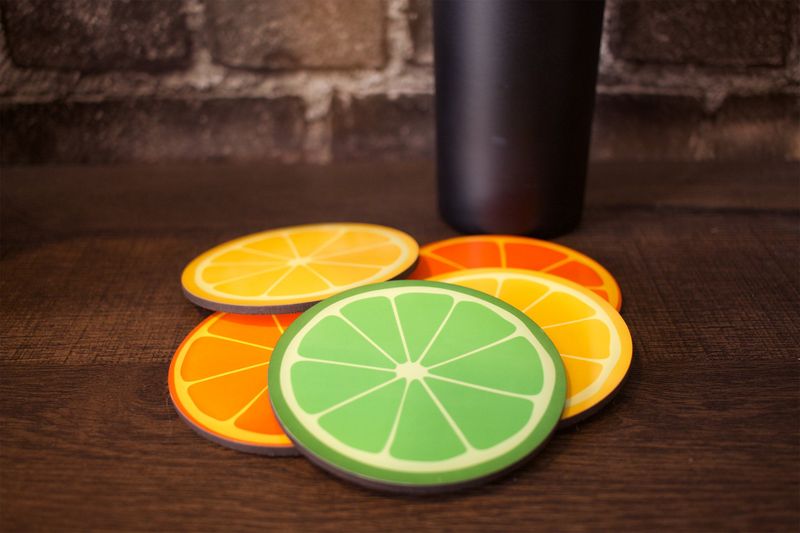 Citrus Slice Coasters for a Playful Tabletop Touch