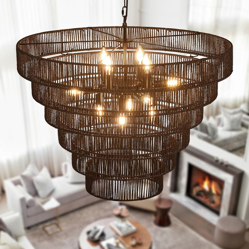 Oversized Woven Chandeliers