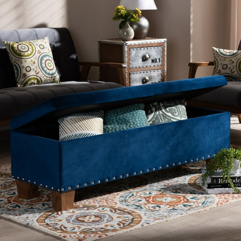 Baxton Studio Fabric Storage Ottoman