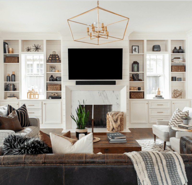 Library Room → Built-In Shelves in Living Areas