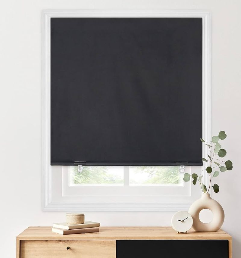 Sparse or inexpensive window treatments