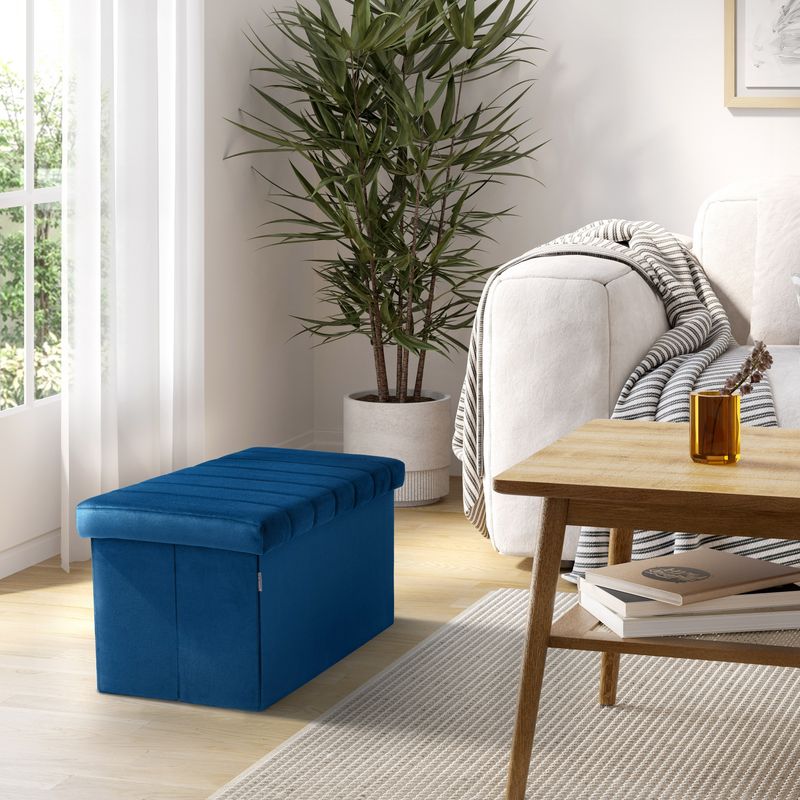 Seville Classics Wicker Storage Ottoman