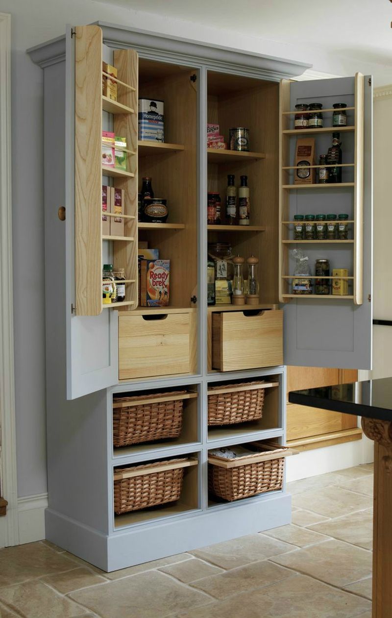 Repurposed Armoire Pantry