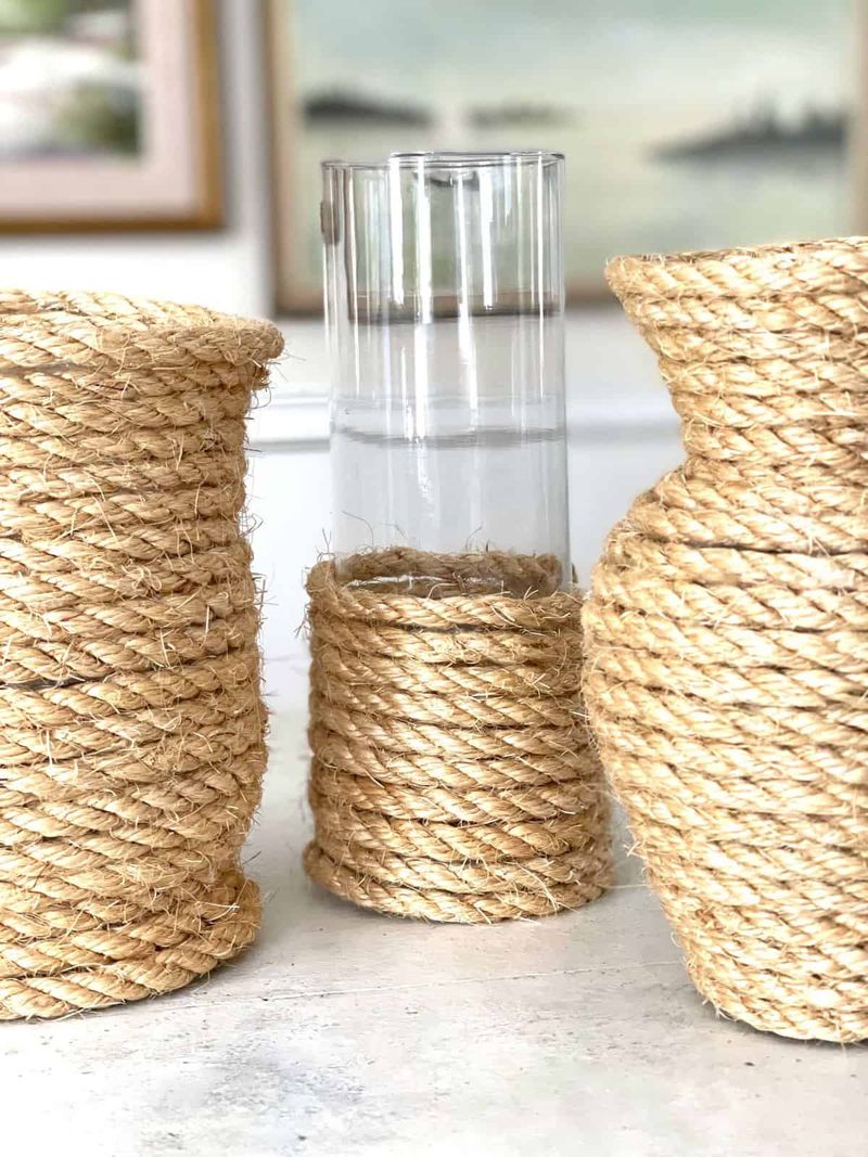 Textured Rope Wrapped Cylinders