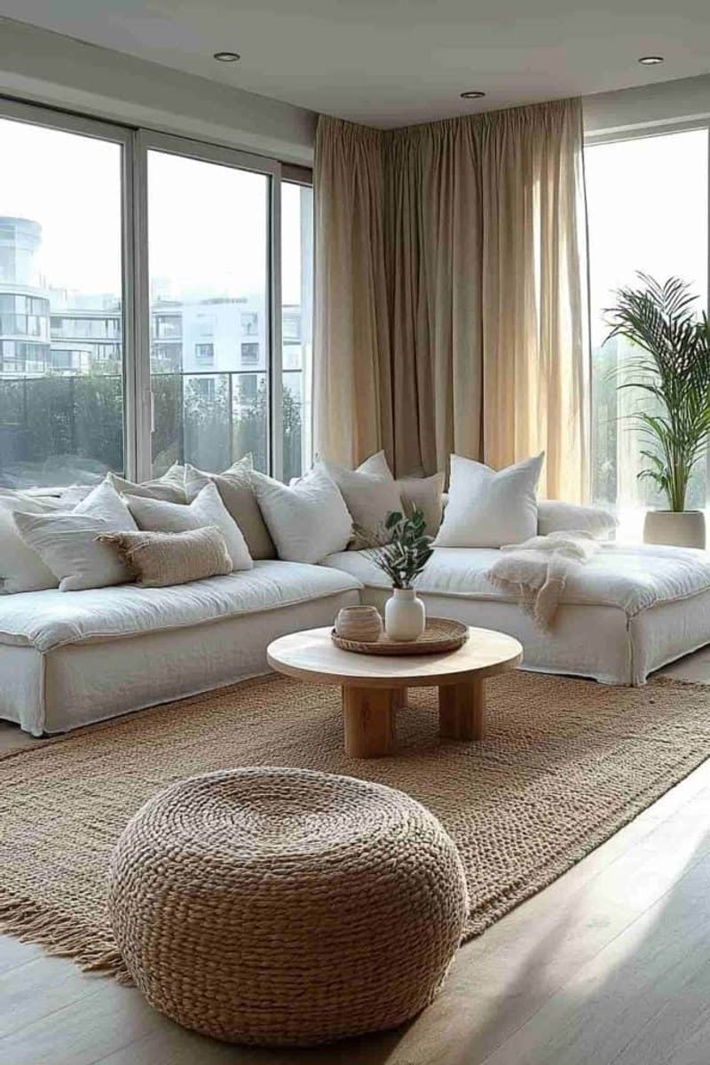 Layer Textiles in Varying Shades of One Light Color