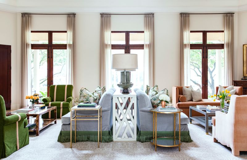 Pushed-Back Perimeter Furniture