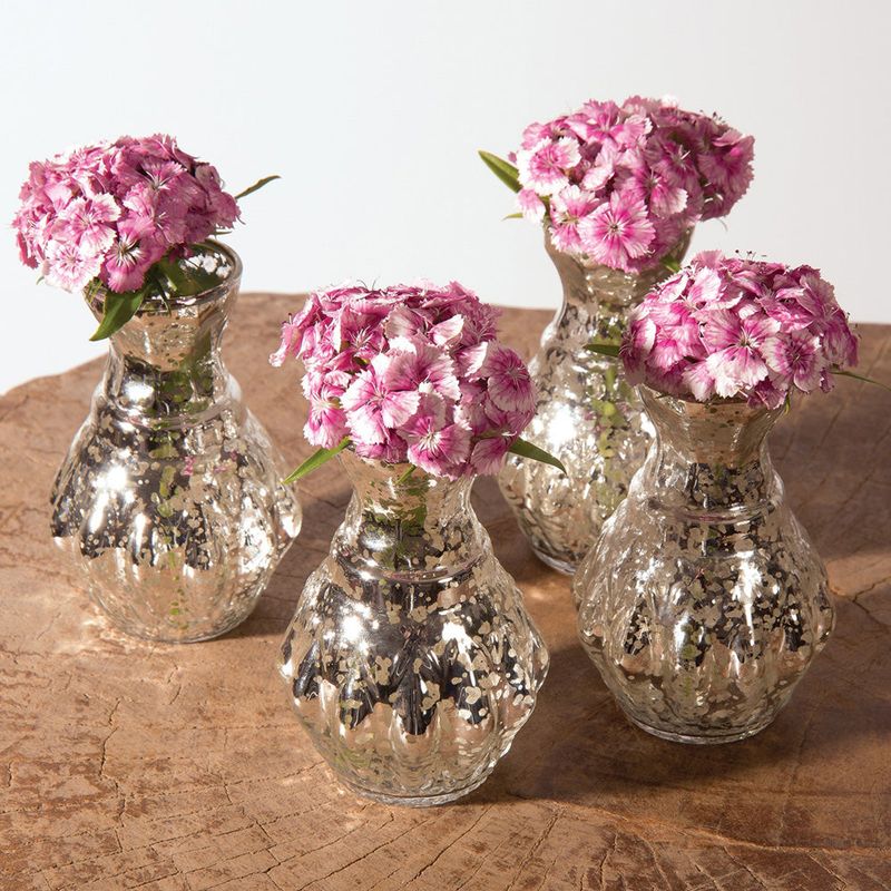 Colored Mercury Glass Containers