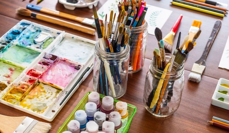 Half-Used Craft Supplies From Forgotten Projects