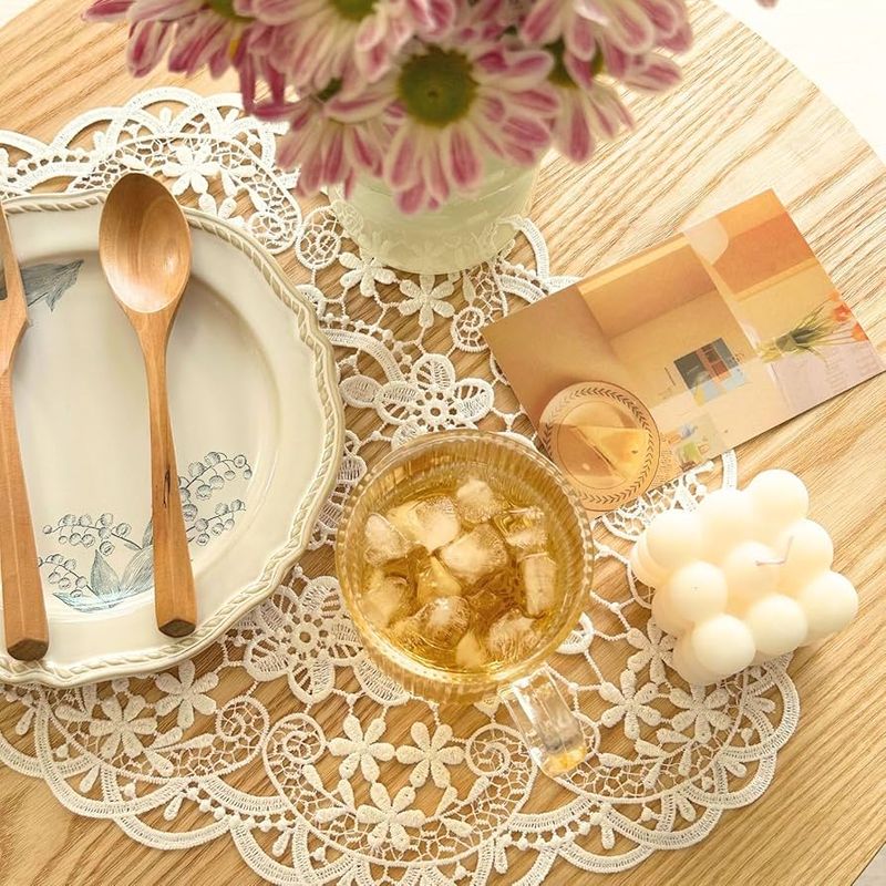 Lace Doilies Under Modern Accessories