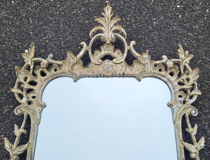 Rococo Style Silvered Mirror