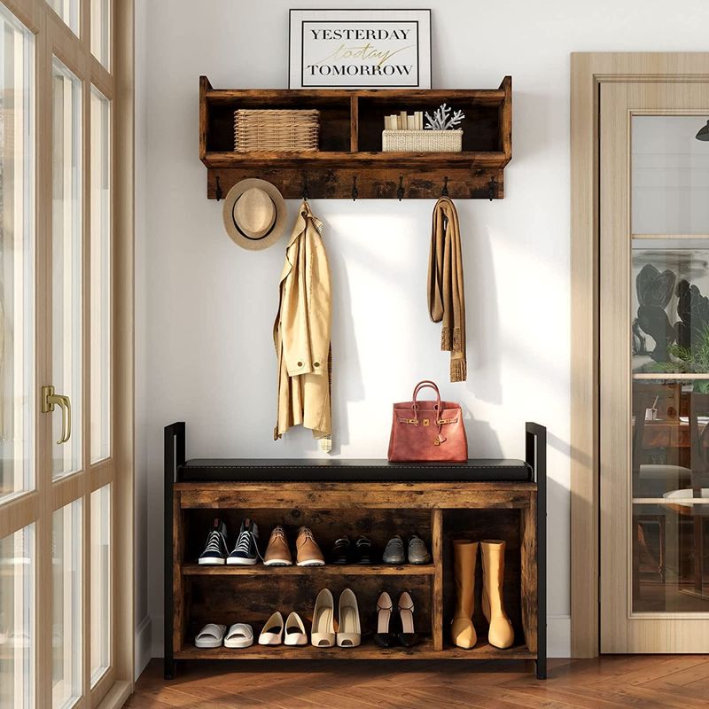 Wall-Mounted Coat Racks With Shelves