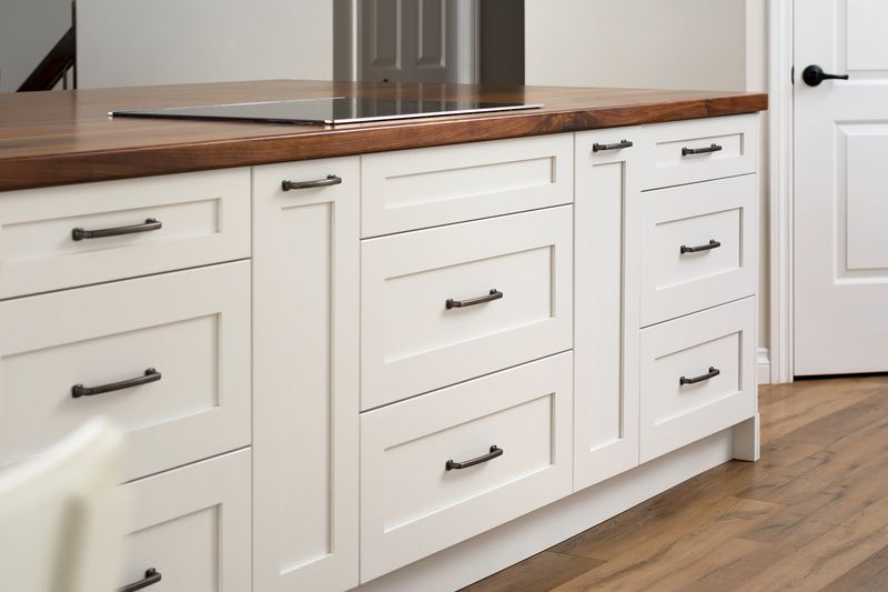 Simple or missing hardware on doors and cabinets
