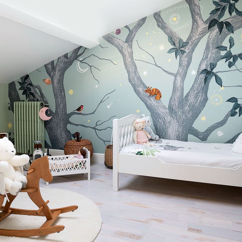 Hand-Painted Wall Mural