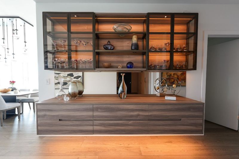 Elevate With Glass-Front Cabinets