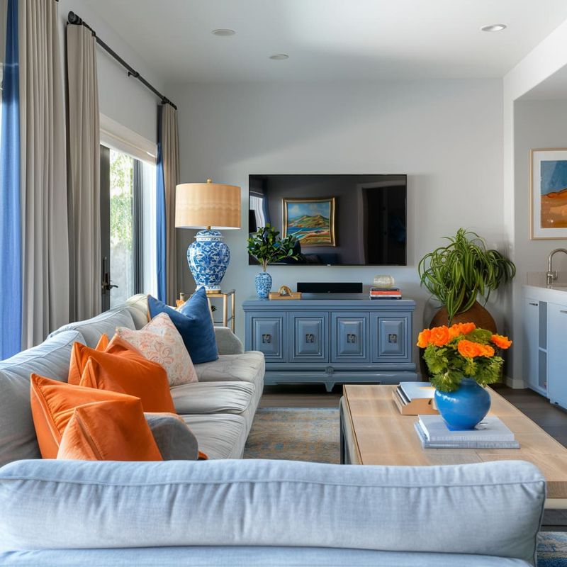 Add Pops of Sky Blue Through Accessories