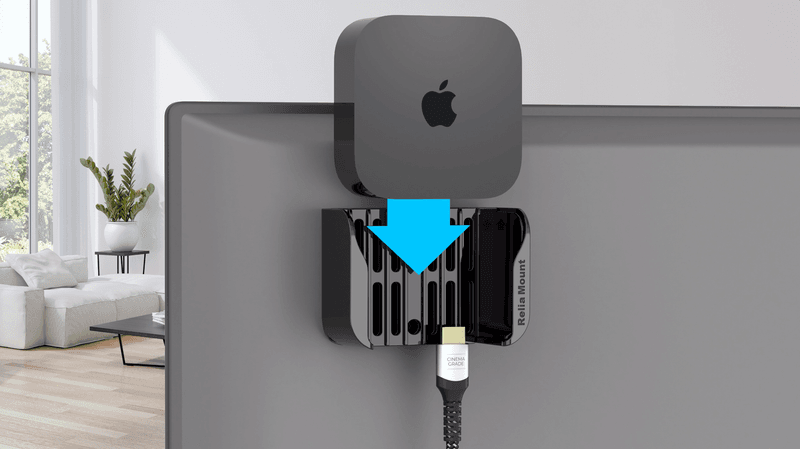 Mount streaming devices behind the TV