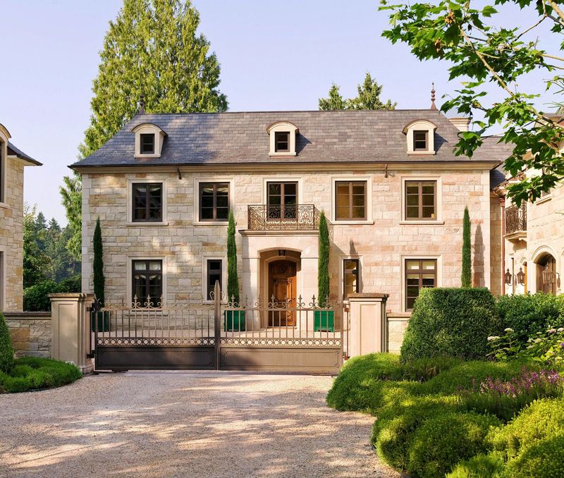 French Provincial Suburban Homes