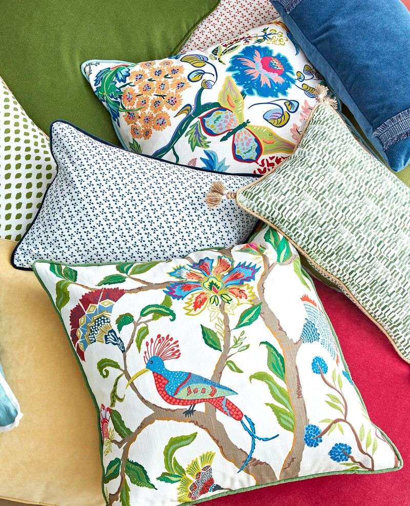 Floral Textiles Mixed With Geometric Patterns