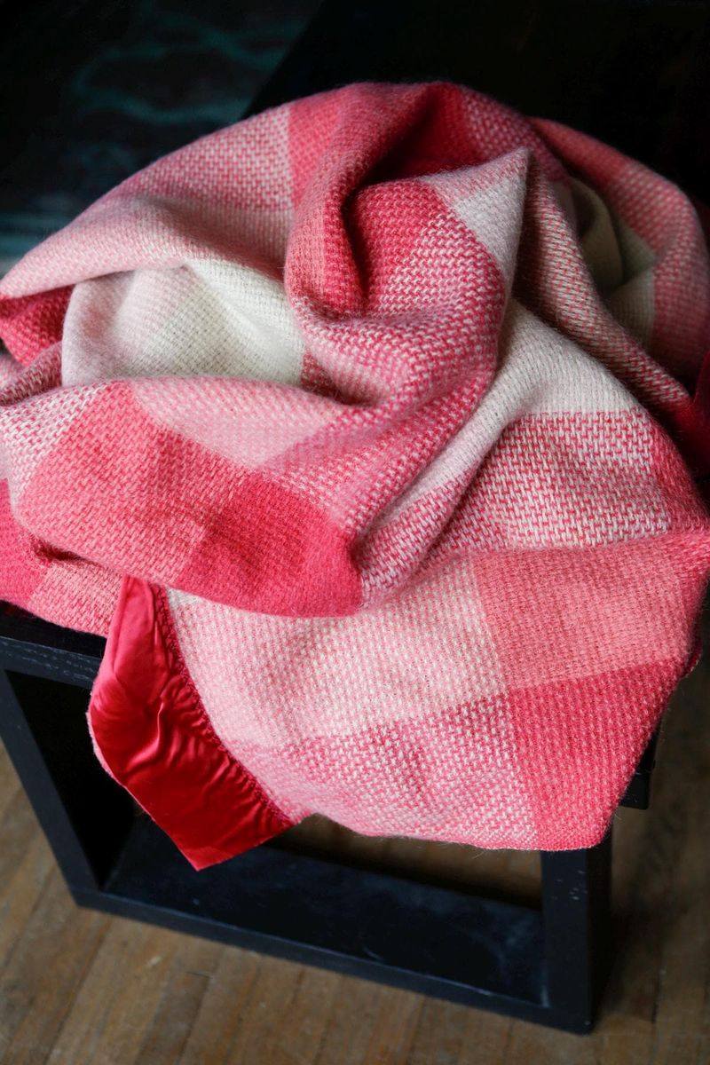 Plush Throws in Mixed Berry Shades