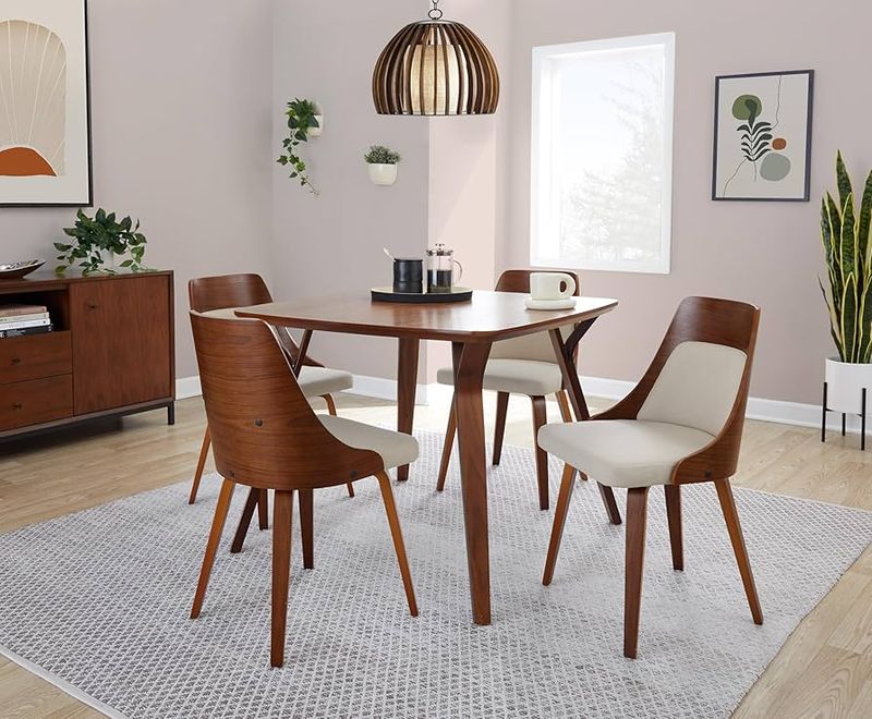 Bentwood Café Chairs and Geometric Accent Seats