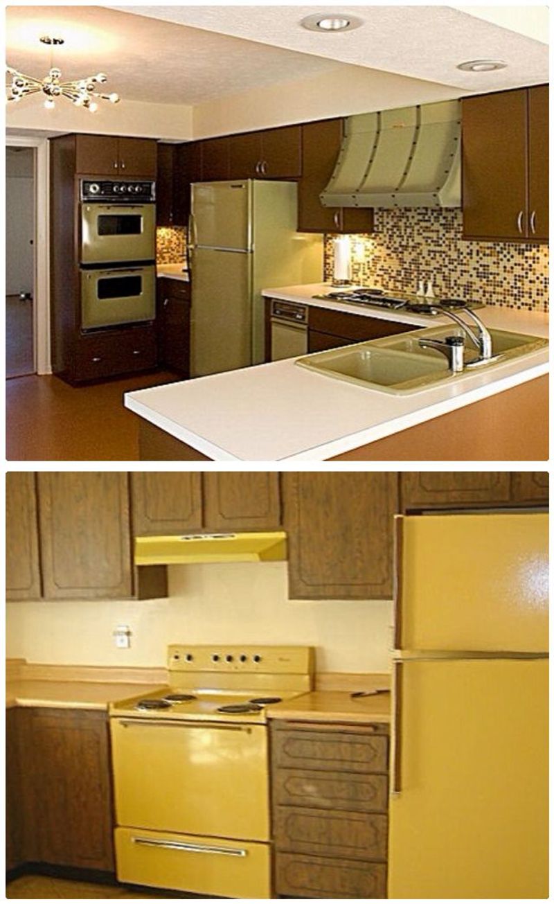 Avocado Green and Harvest Gold Appliances